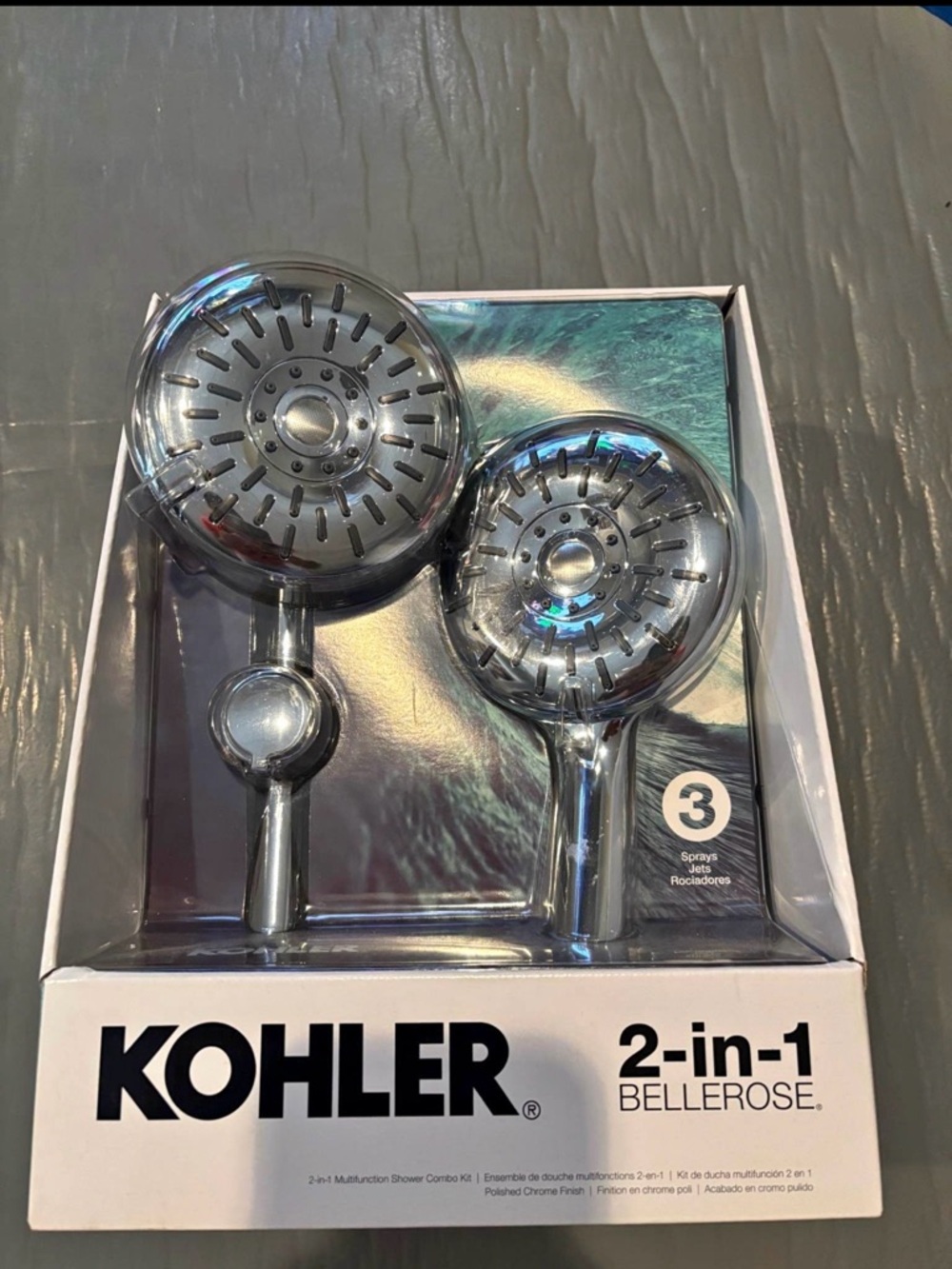 Kohler Dual-Head Chrome Shower System with Handheld Spray - Picture 3 of 9